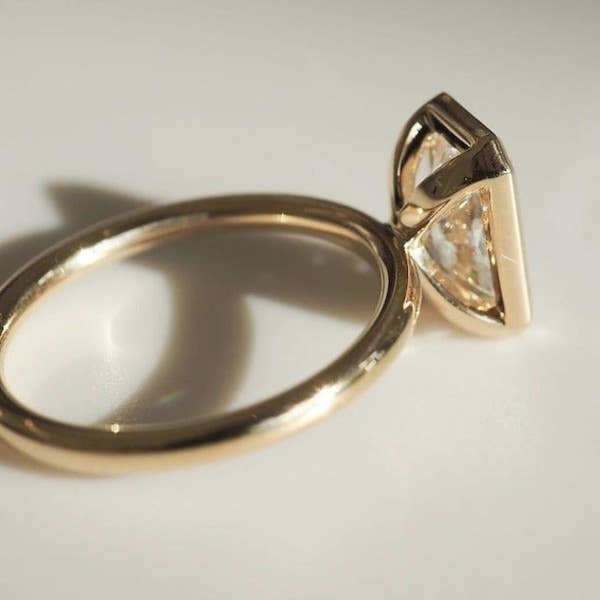 Lifetime Jewelers – wholesale Engagement ring – 3 Carat Radiant Lab Grown Diamond Engagement Ring 14k Bezel 2