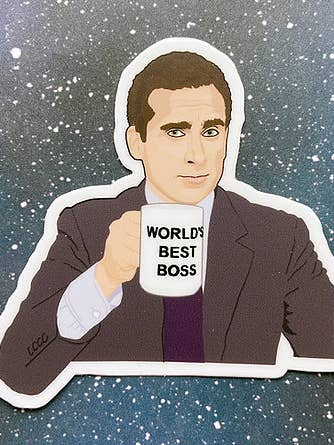 Adesivo in vinile - Michael Scott - The Office per la vendita all'ingrosso da parte di The Red Swan Shop