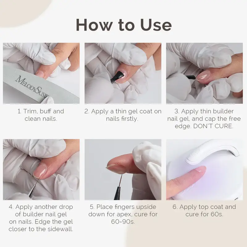 MELODYSUSIE – wholesale Nagelhärdande medel – melodysusie 7-i-1 Builder Gel 15 ml - Mjölkvit4