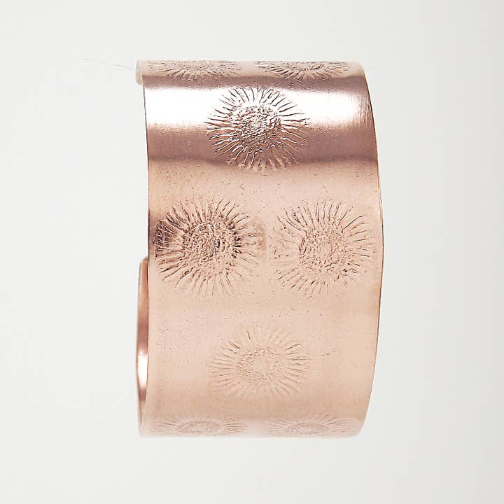 Sunflower Statement-Armreif, 1 7/16 Zoll, 1C Kupfer für den Großhandel von David Stepan