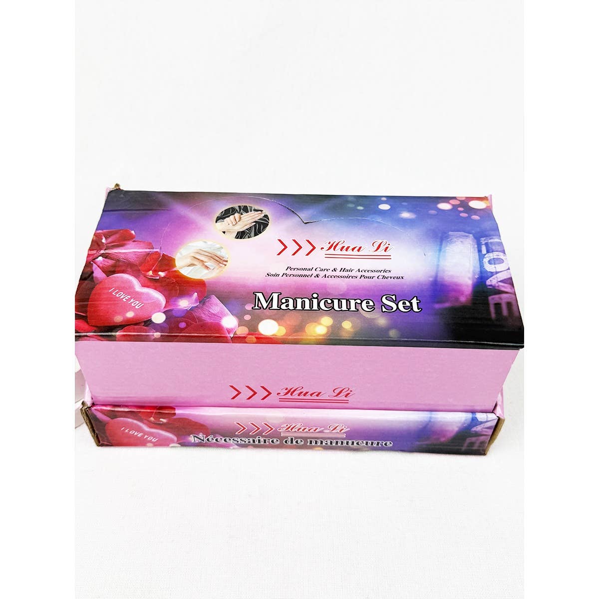 MIX COLOR Heart Personal Mani and Pedi Kit care tools  for wholesale on Faire7