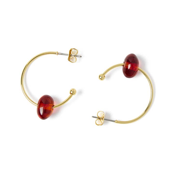 Draeger Paris - Wholesale Hoop Earrings - Créoles en perles d'ambre1