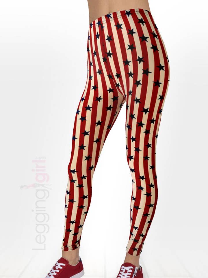 Leggings tendance pour femmes Land of the Free pour la vente par LeggingGirl.com