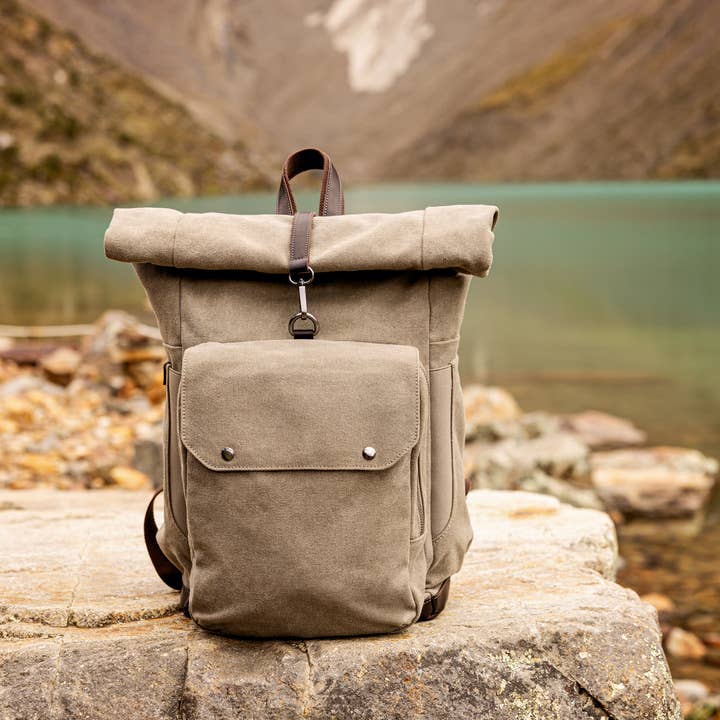 Picnic Time Family of Brands - Wholesale Cooler/Cooler Bag - Carmel Roll Top Picnic Backpack Cooler with Components12