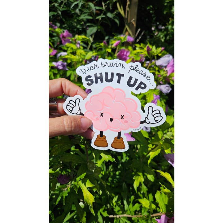 Studio Inktvis - Venta al por mayor Pegatina - Pegatina 'Dear Brain, please shut up'1