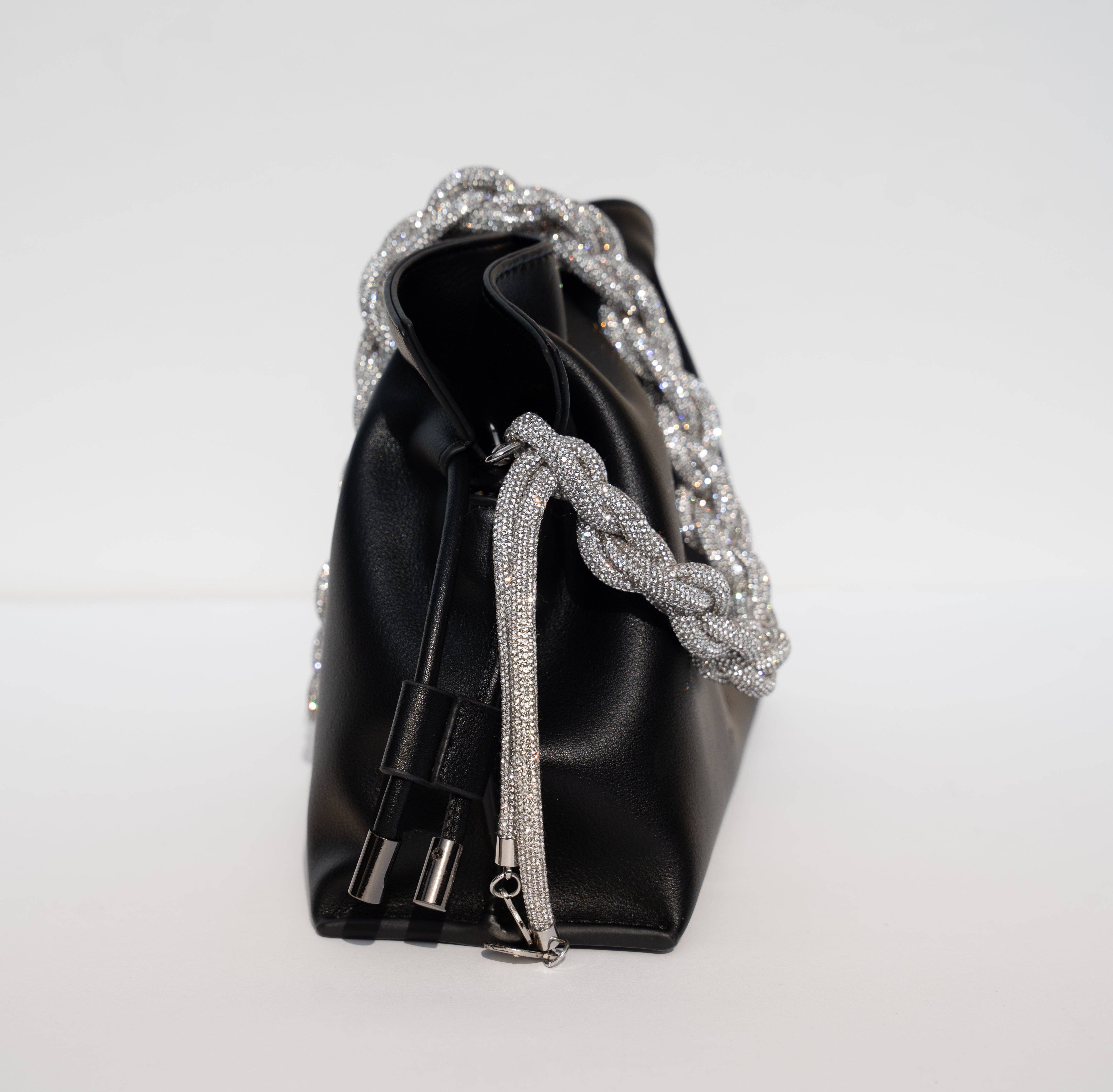 ROCKNOT - Vente Sac à bandoulière – femme - Sac seau en cuir à cordon ALLI - Noir7