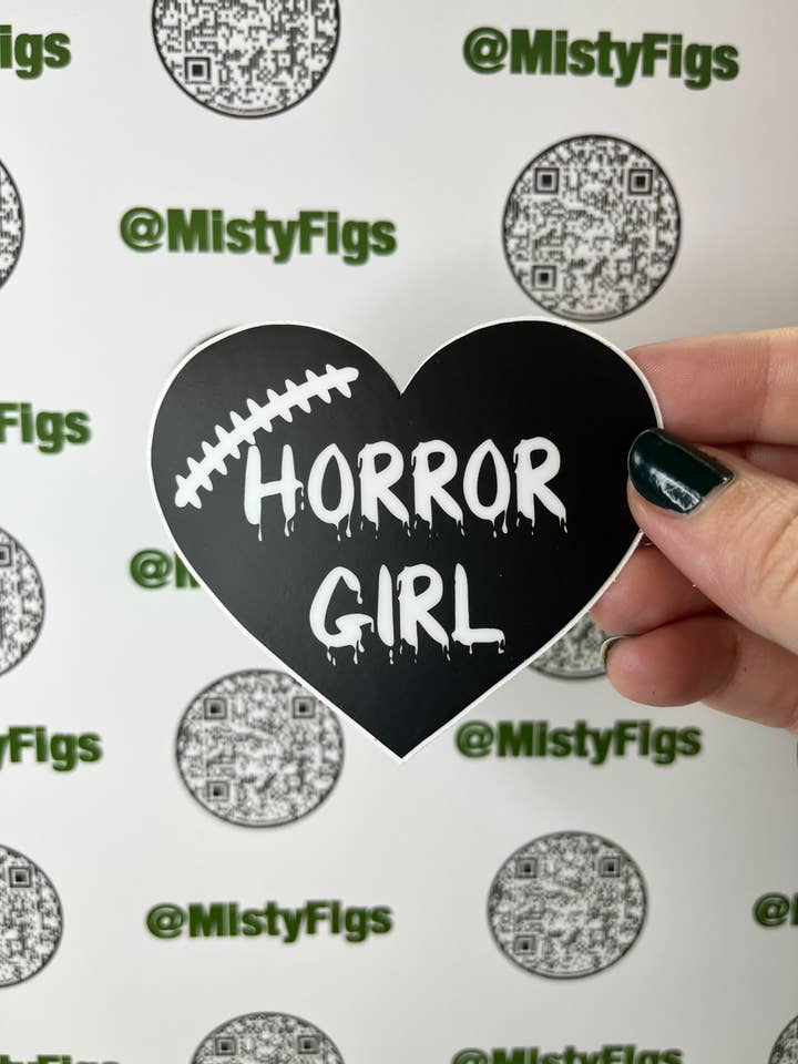Vinyl Sticker - Horror Girl - Waterbottle Laptop Scrapbook Planner Bujo Gift Waterproof Matte or Holo for wholesale by Misty Figs