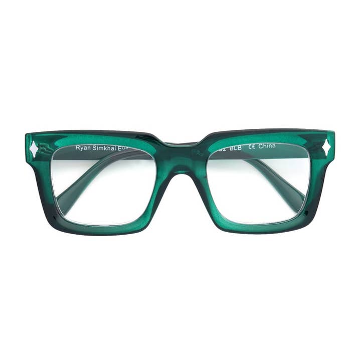 Ryan Simkhai Eyeshop - Wholesale Eyeglasses - Unisex - MAREN | Transparent Green | Blue Light