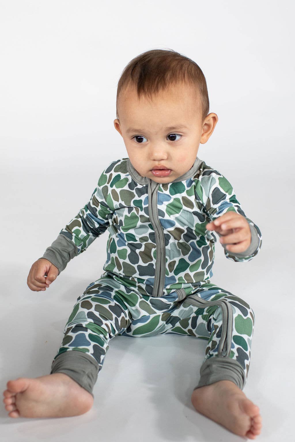 Goosies - Wholesale Sleepsuit - Baby - Pebble Camo - Zip Convertible PJs2