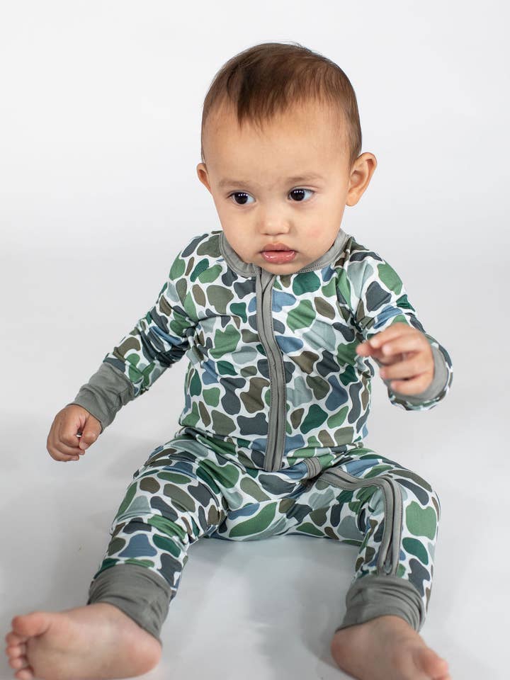 Goosies - Wholesale Sleepsuit - Baby - Pebble Camo - Zip Convertible PJs2