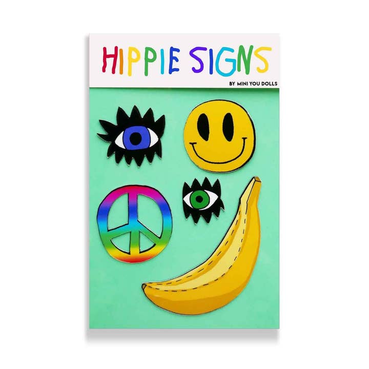 Ensemble d'aimants de réfrigérateur Mouvement Hippie | Édition Limitée. pour la vente par THE PAPER IDOLL