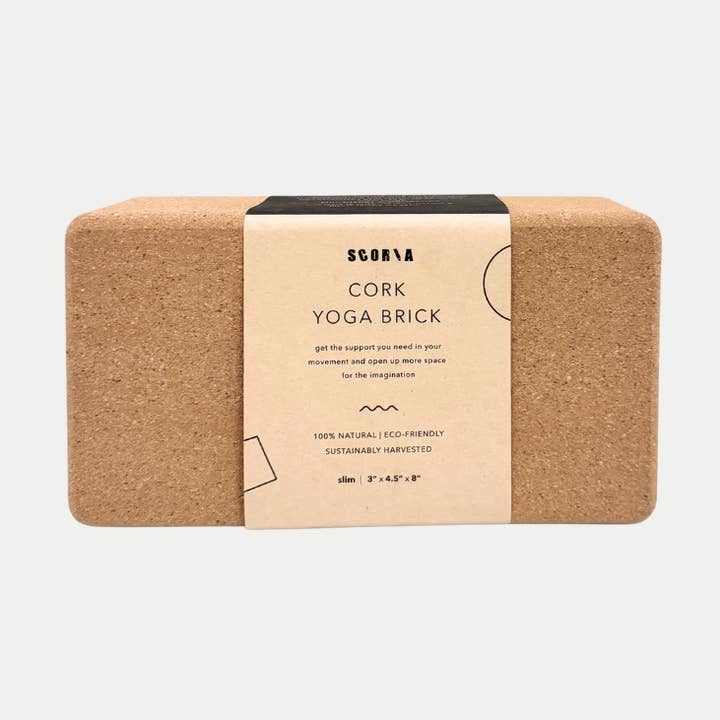 Brique de yoga en liège mince pour la vente par Scoria World Inc.