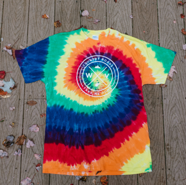 Loving WV - Wholesale Screen Printed T-Shirt - Unisex - Tie Dye WV Seal0