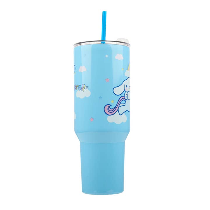 Bioworld Merchandising - Wholesale Insulated Mug/Tumbler - Cinnamoroll With Unicorn And Balloon 40 Oz Stainless Steel Tumbler4