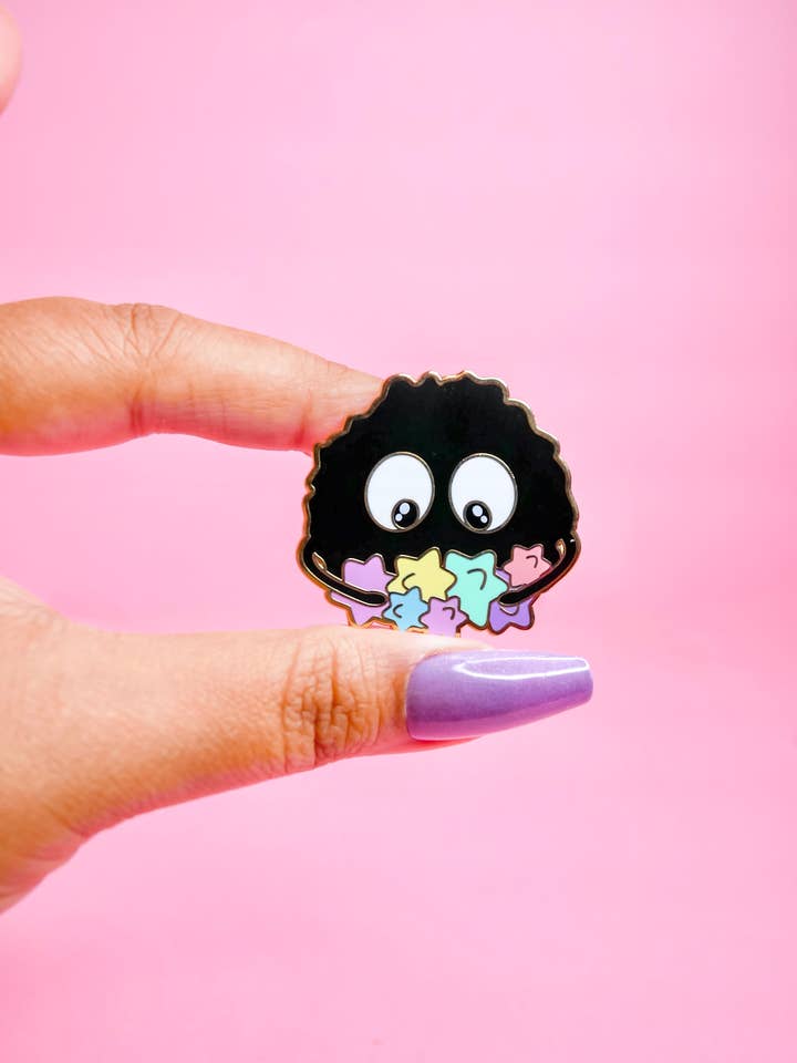 Soot Sprite Enamel Pin for wholesale by Unicorn Crafts