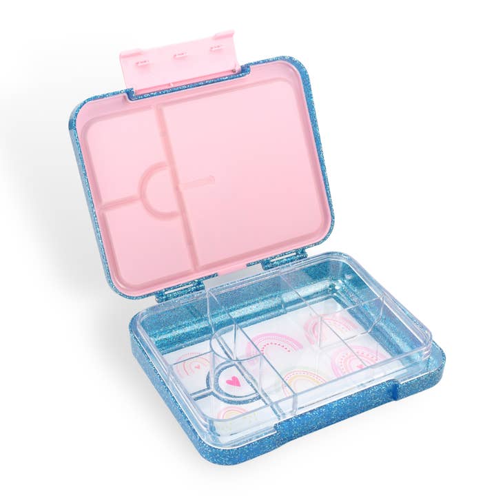 Mum Made Yum - Wholesale Lunch bag/box – Kids - Bento Lunchbox (Large) - Sparkle Blue Rainbow 2.02