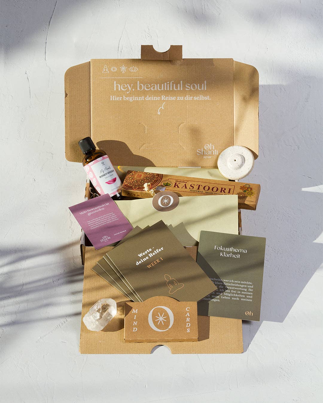 Oh Shanti – Großhandel Spiritueller Stein/Kristall – KLARHEIT Geschenk Box1