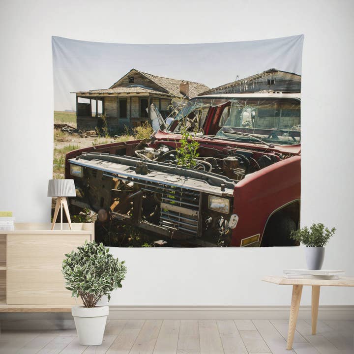 Tapeçaria de Carros Rústicos, Cidade Fantasma Camião abandonado por atacado de lostkatphoto