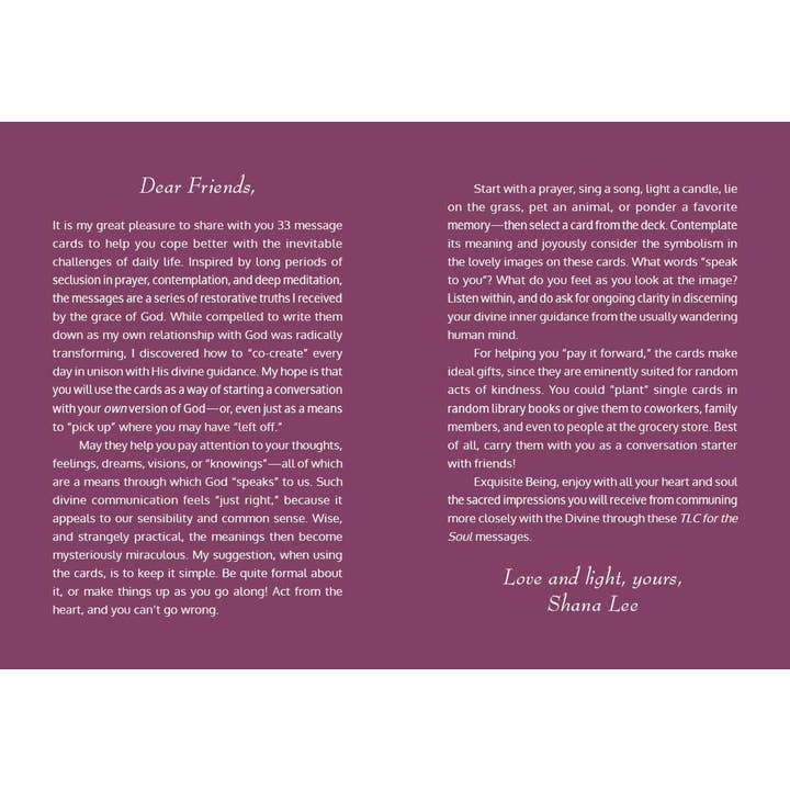Schiffer Publishing - Wholesale Tarot Cards - TLC for the Soul: 33 Inspiring Messages of Comfort1