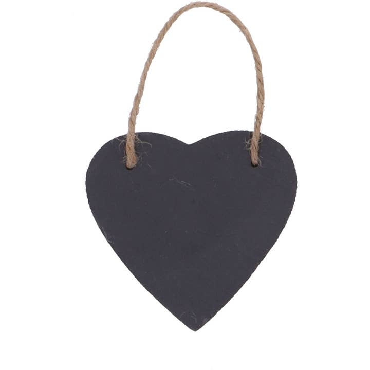 Skiferhjerte til ophæng 10x10 cm i antracit for engroshandel hos Vosteen