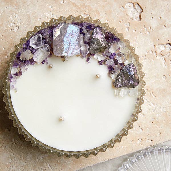 Silk oil of Morocco - Wholesale Jar/filled candle - Spellbound Crystal Candle - Extra Large1