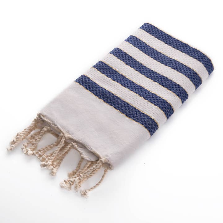 Foutas de Tunisie By Le Comptoir Paris - Vente Serviette de plage - Serviette de plage Fouta SAINT TROPEZ 1mx2m - 100% coton
