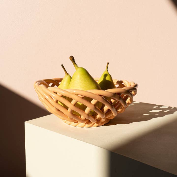 54 Celsius - Wholesale Basket - OCTAEVO Sicilia Ceramic Basket - Small Fruit Basket4