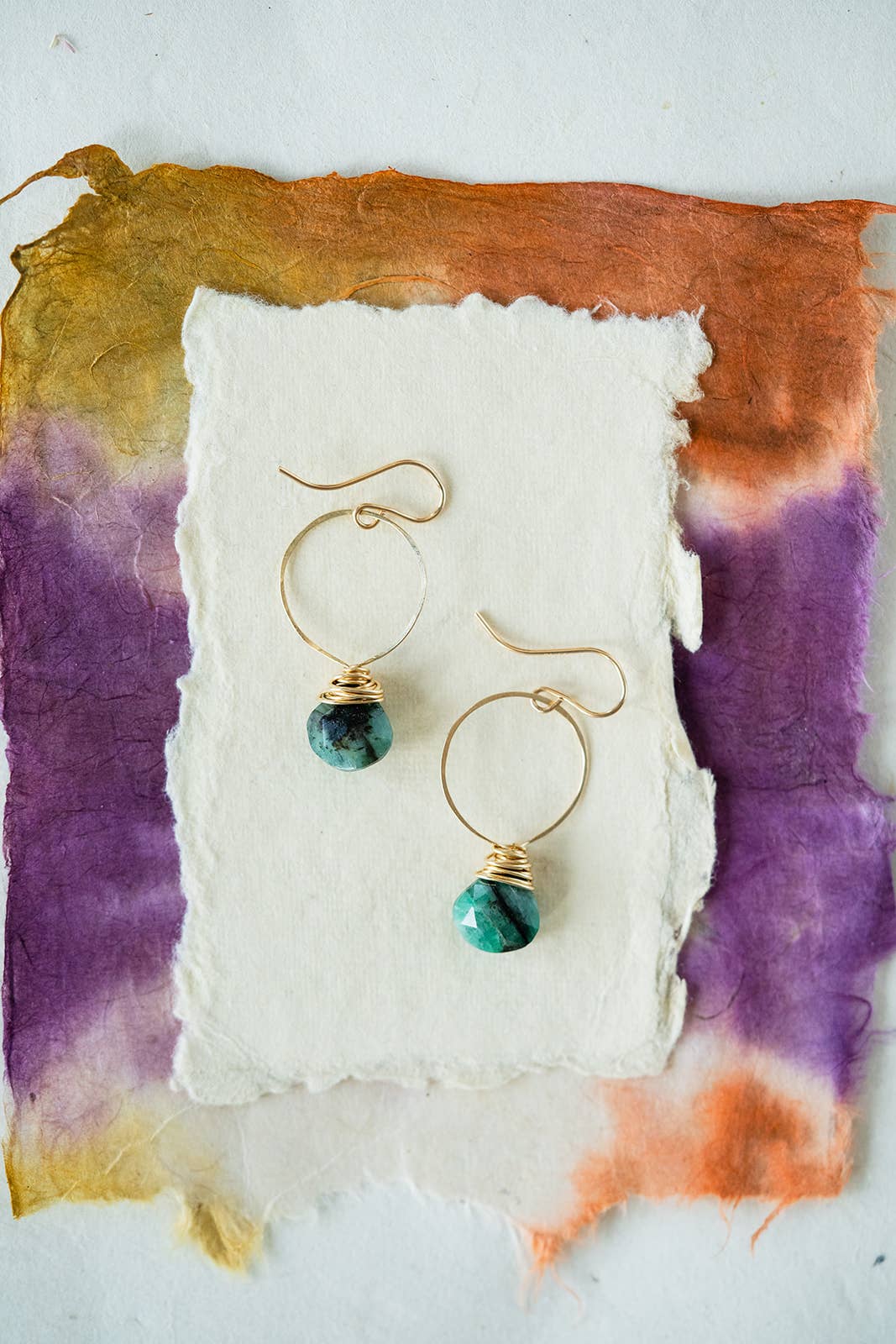 Bella Vita Jewelry - Wholesale Dangle Earrings - Pantone Earrings | Megan Hoop and Natural Stone Earrings6
