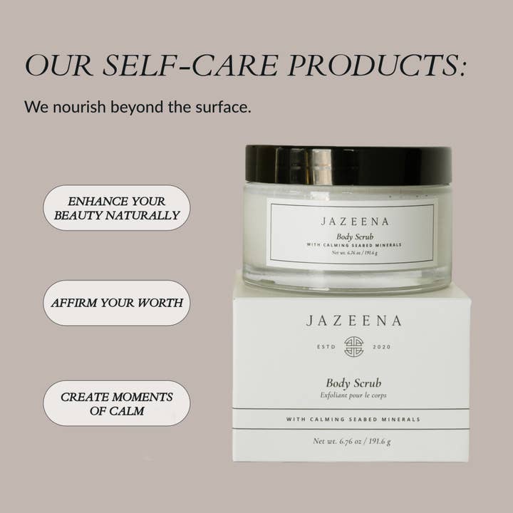 Jazeena - Wholesale Body Scrub/Exfoliant - Magnesium Body Scrub | Supports Sleep, Zechstein-Rich 6.7oz6