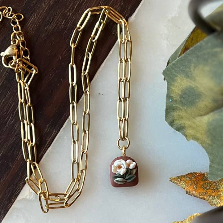 Mini Arch Necklace in Jasmine for wholesale by Courage & Calling