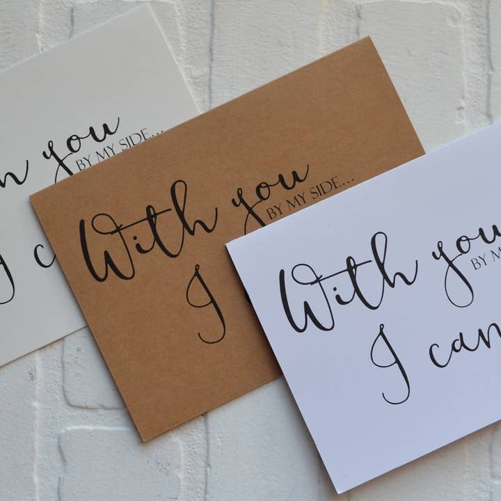 With you by my side | bridesmaid proposal card for wholesale by This & That Creations, INC.