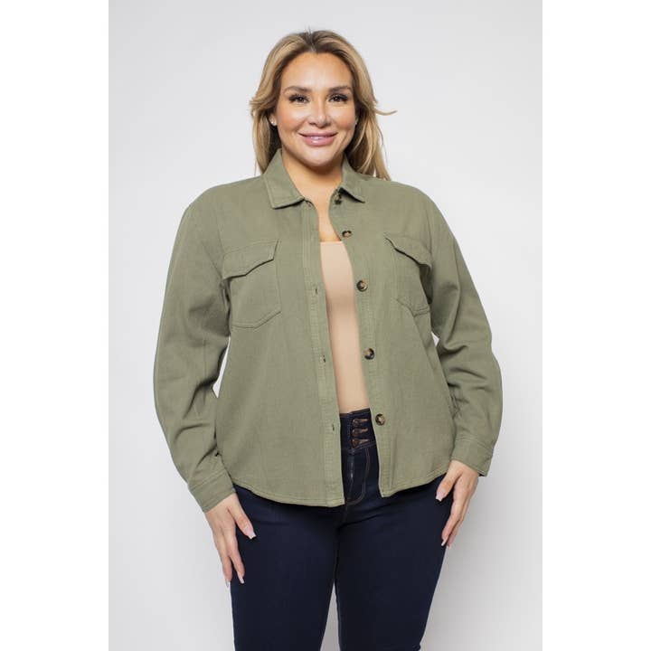 PLUS SIZE KEPERSLUITING MET KNOOP AAN DE VOORKANT voor wholesale door Curve Market