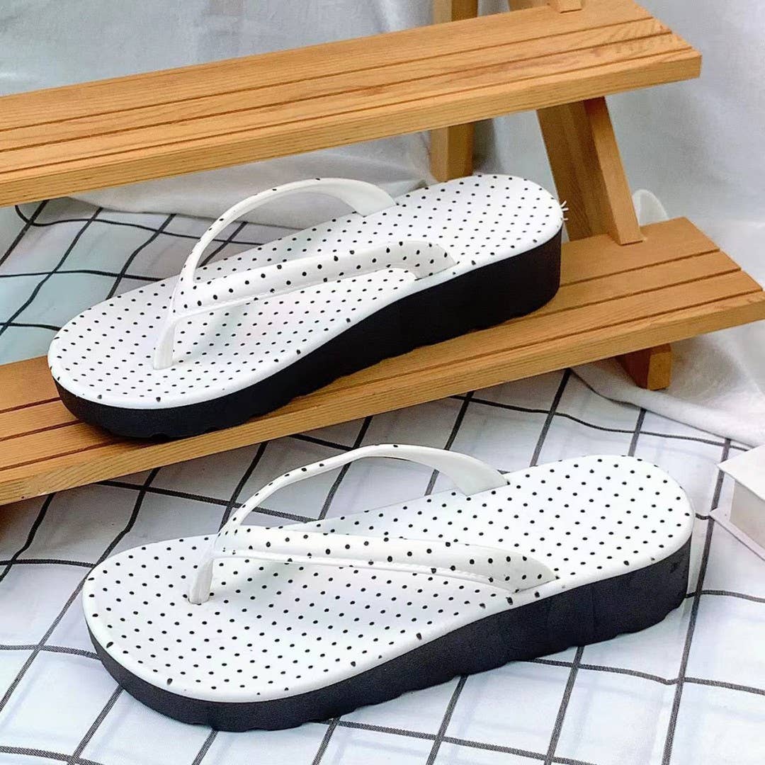UNISHE – Engroshandel Slippers - Dame – Moderigtige Tanga Printede Klipklappere Strandsandaler ZK32734