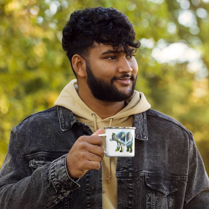 Park Service Apparel – wholesale Kaffekoppar – Yosemite Valley Björntålig Campingmugg Nationalpark Kopp