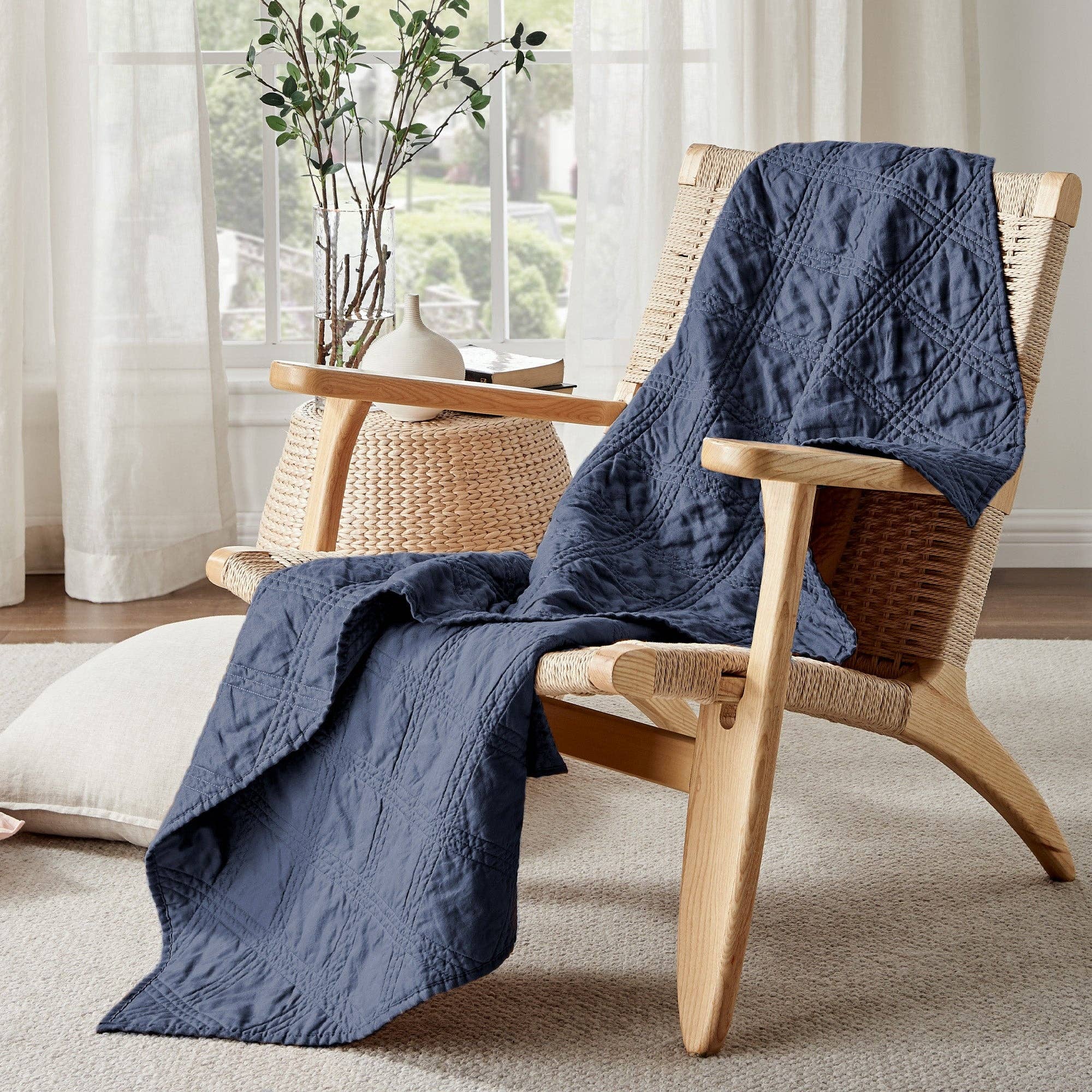 Levtex Home - Wholesale Throw Blanket - Washed Linen Quilted Throw20