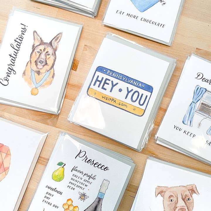 BrodieBee - Vente Carte de vœux classique - Carte de plaque d'immatriculation PA1