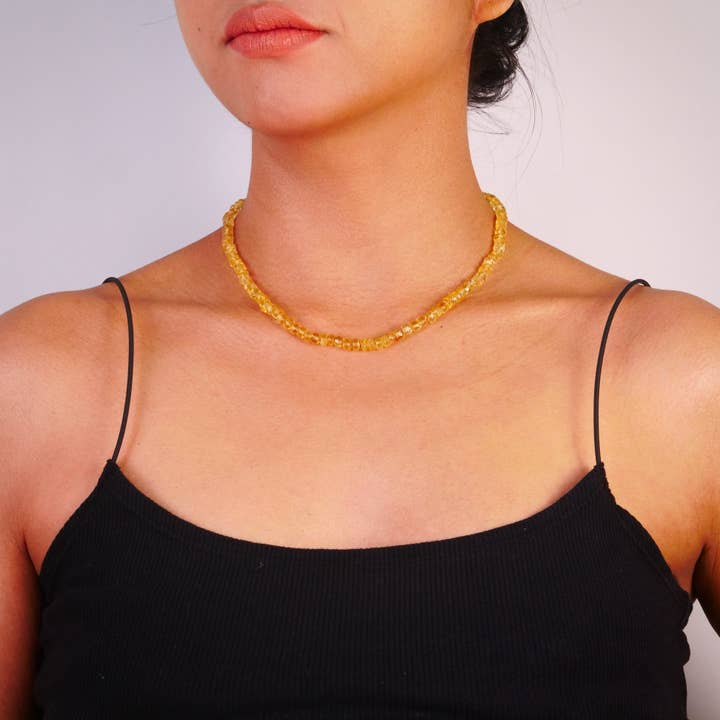 Knotted Citrine Necklace - Great Gift! for wholesale by Baizaar