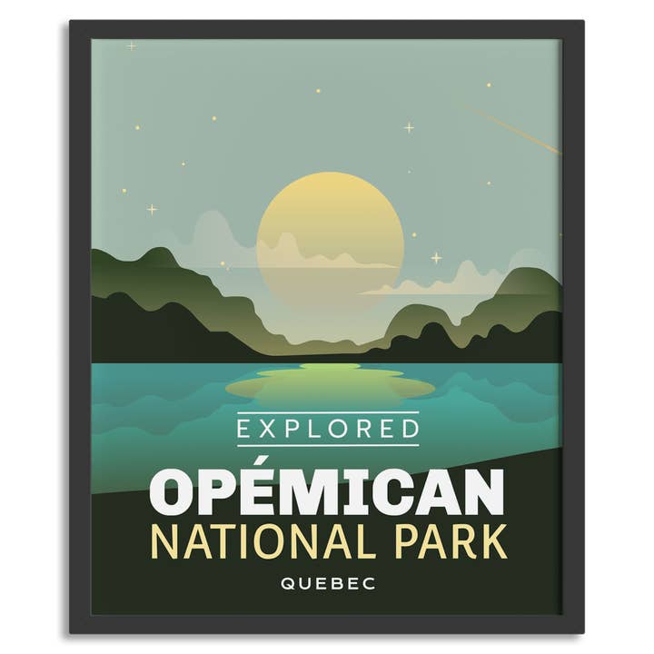 Poster «Esplorato» del Parco Nazionale di Opemican per la vendita all'ingrosso da parte di Canada Untamed