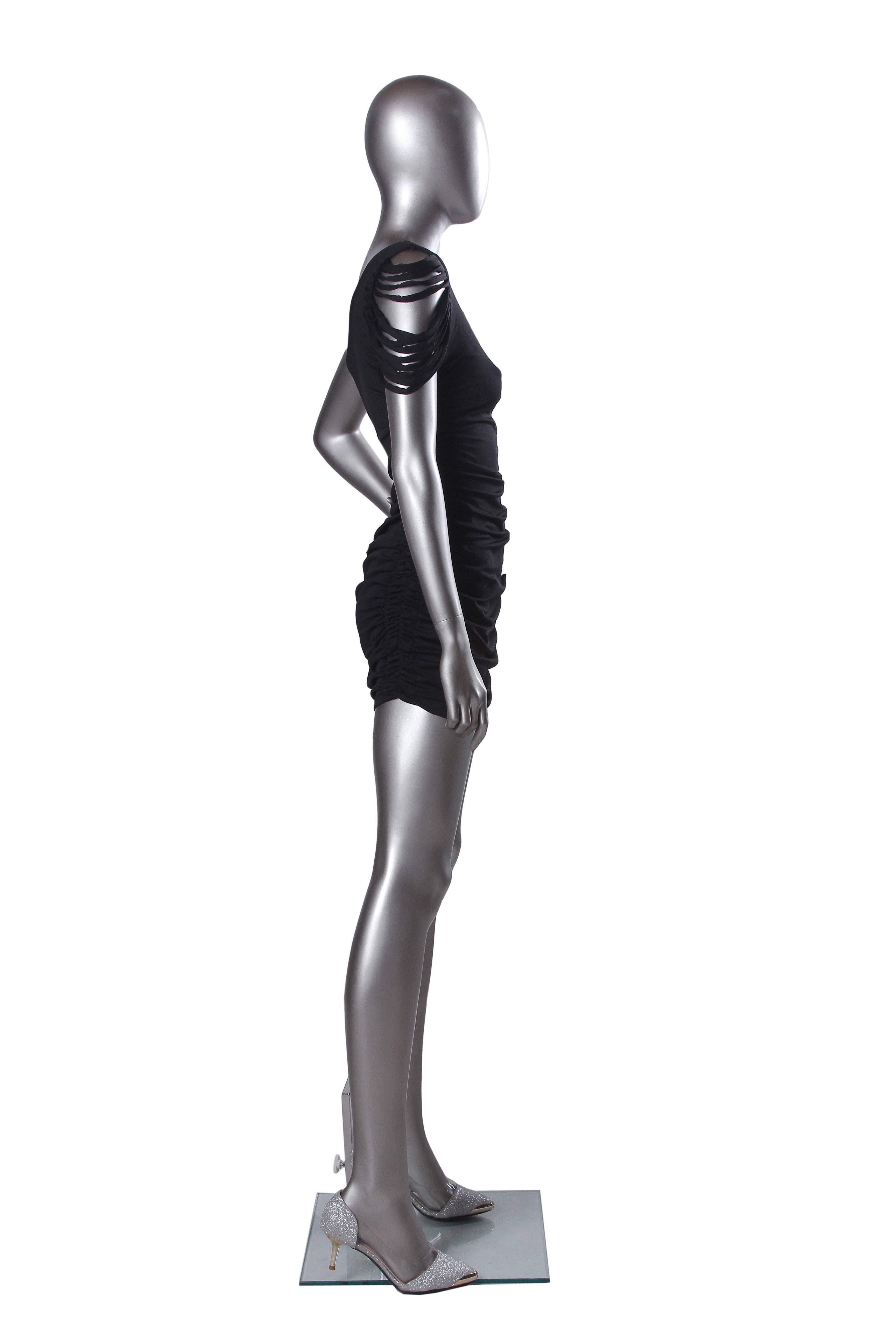 Only Hangers - Wholesale Retailer Display Stand/Case - Only Hangers Matte Silver Female Mannequin7
