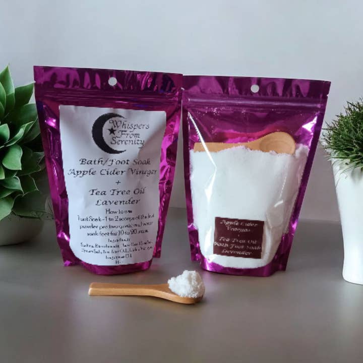 Foot Soak Apple Cider Vinegar +Tea Tree Oil Lavender for wholesale by Whispers From Serenity