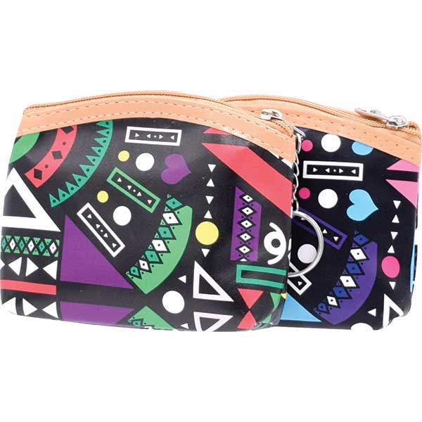 Majestic Wholesale - Wholesale Coin Purse - Women's - African Print Coin Purse 12CT Assorted Colors0