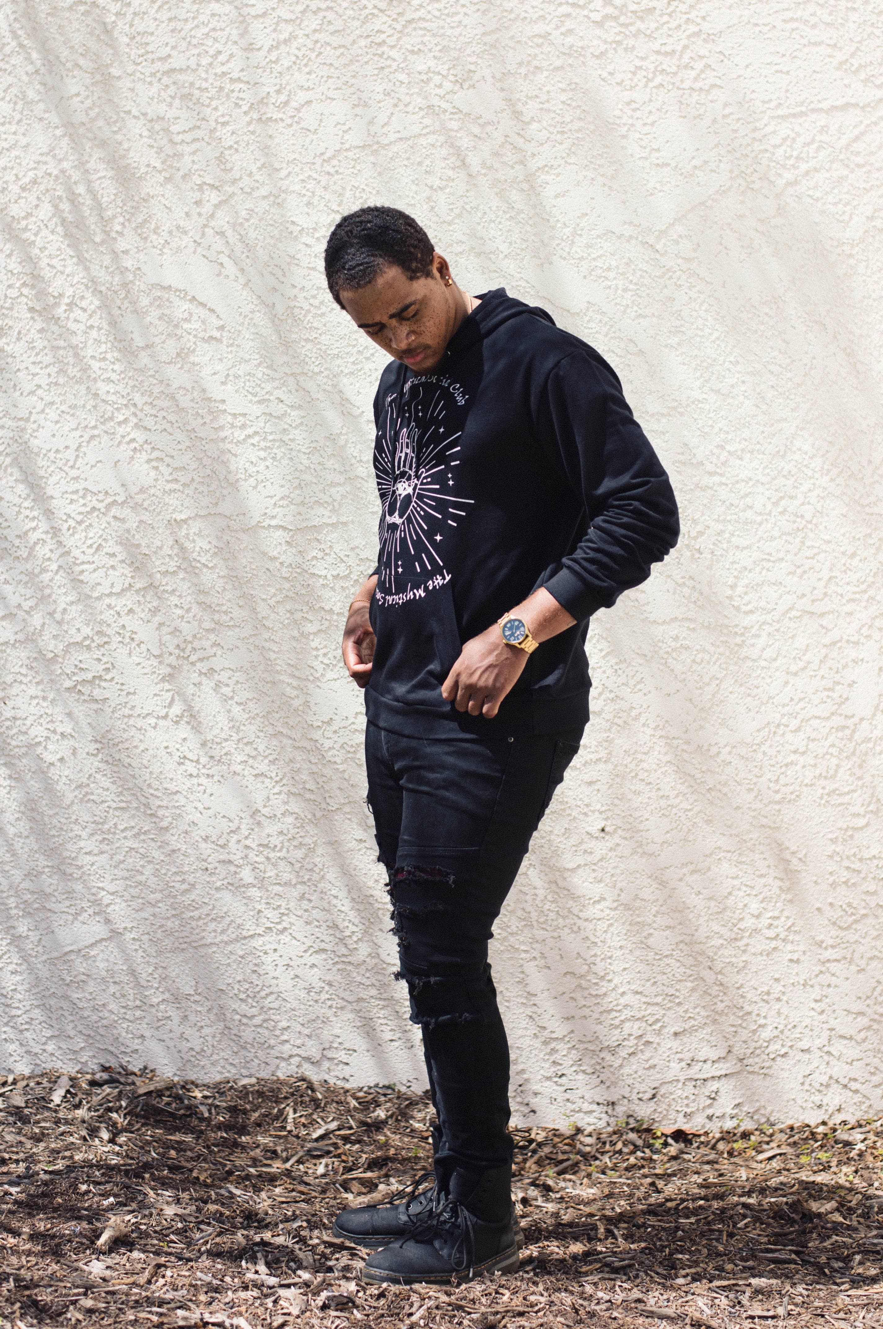 black Mystic Hoodie Sweatshirt for wholesale on Faire1