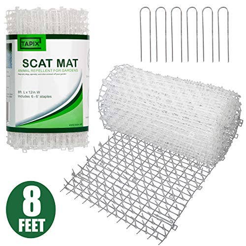 Tapix – wholesale Pet mat – Dog – Cat Scat Mat Clear with Spikes 8 feet x 12 inches with 6 Staples