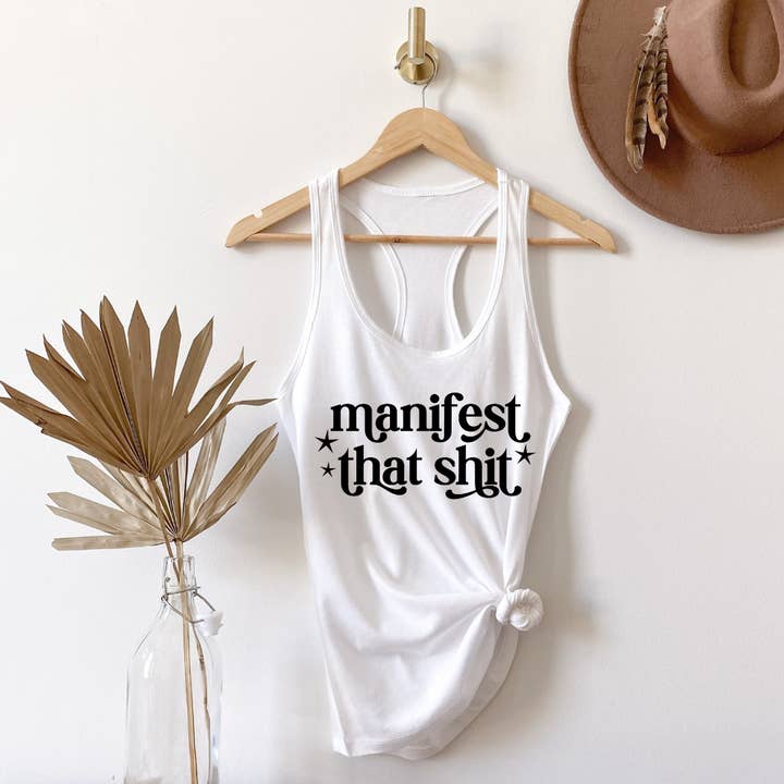 Solara Boutique - Wholesale Tank Top - Women's - Manifest That Sh*t Tank Top3