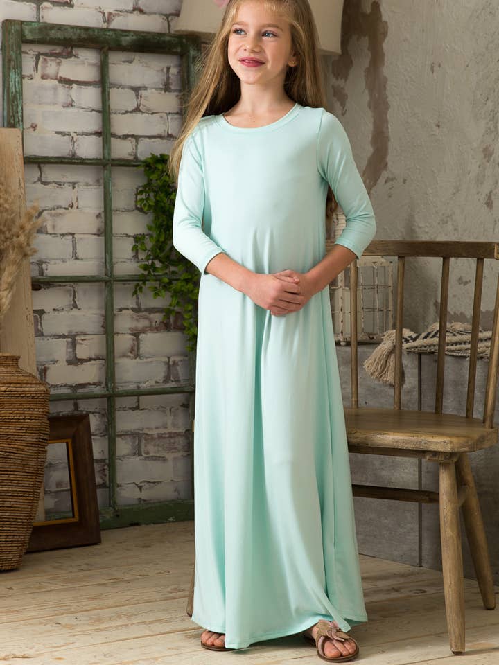 Allium - Wholesale Dress - Kids - Trapeze Maxi Dress2
