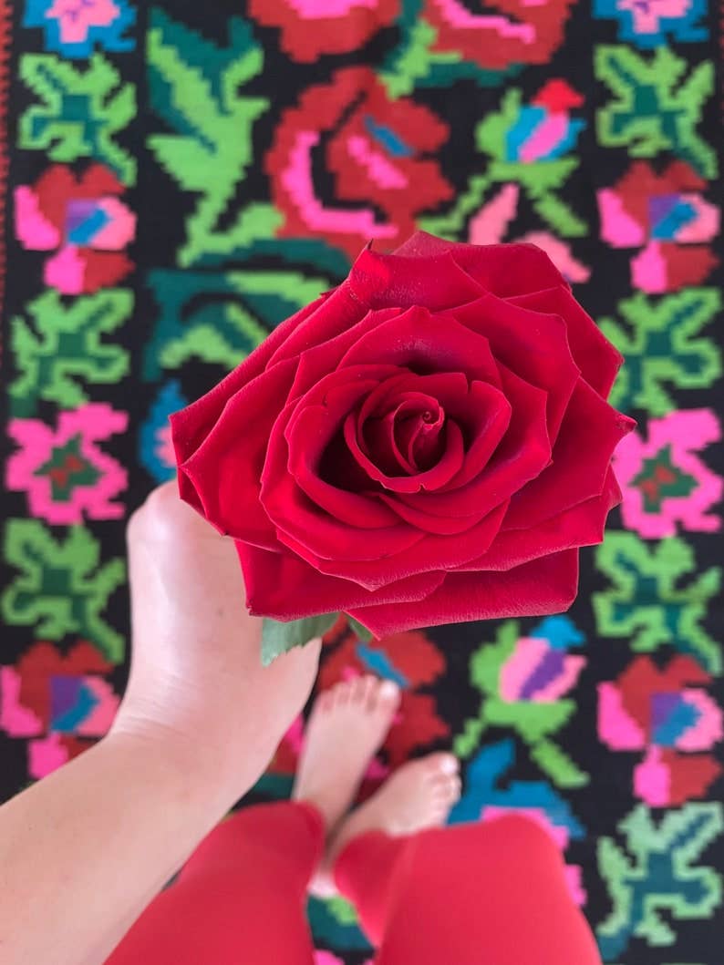 MADE WITH LOVE RO SRL - Wholesale Area Rug - Large Moldavian runner rug with roses, Romanian floral0