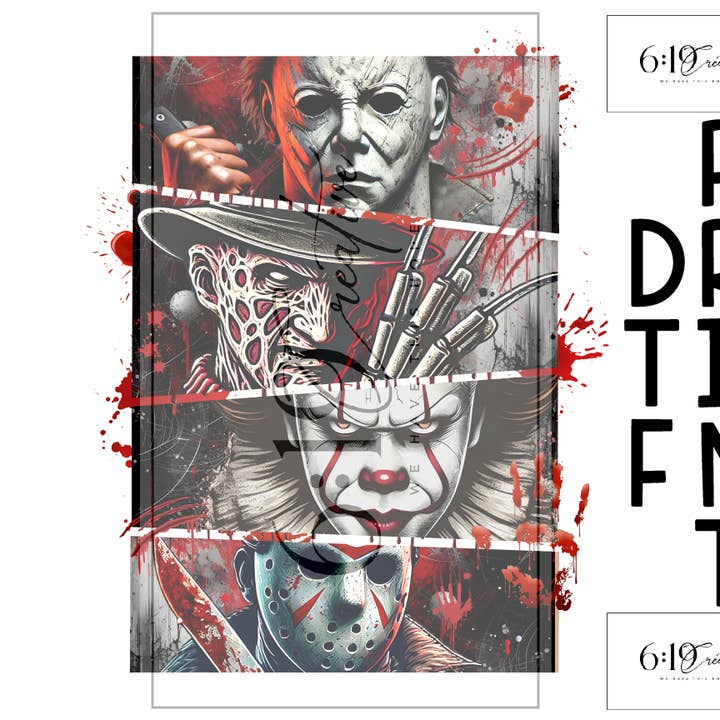 Impresión DTF de Horror Classics para venta al por mayor de 6:19 Creative