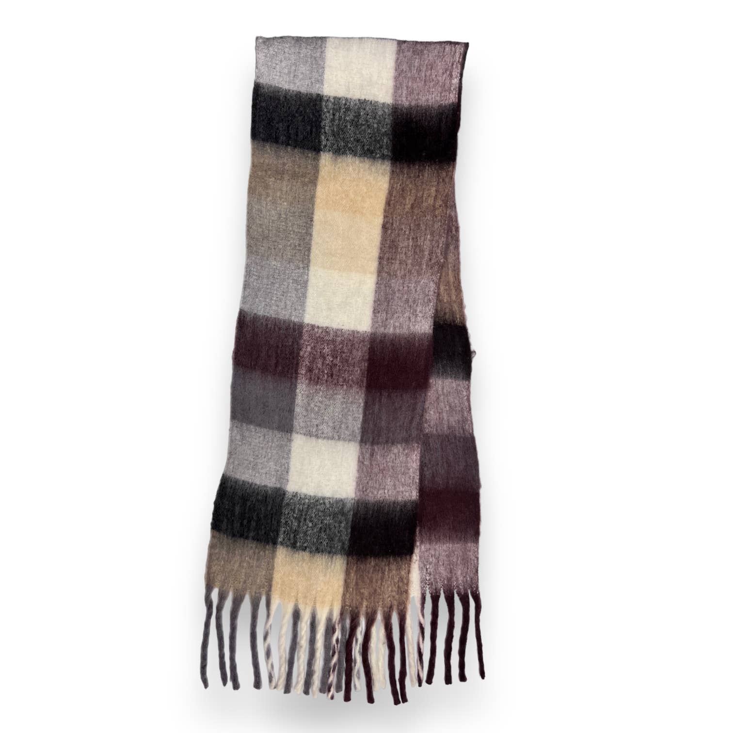 London Scarves - Vendita all'ingrosso Sciarpa - Donna - Sciarpa in morbido tessuto a quadri, 16 colori, rifinita con nappine11
