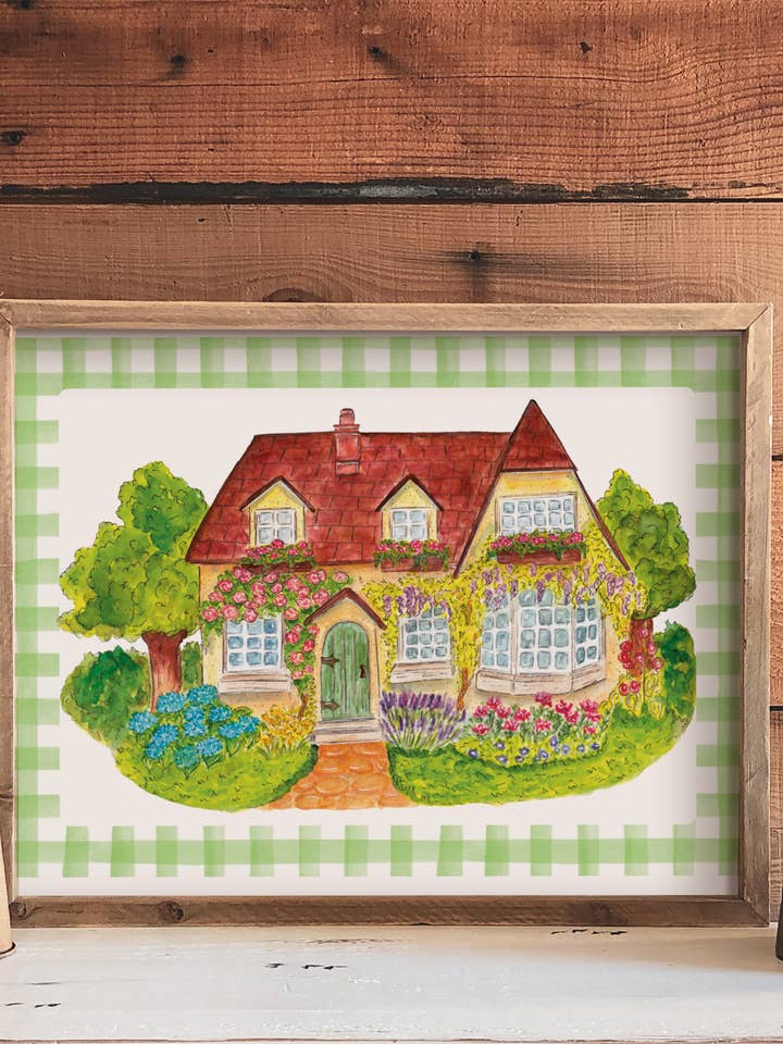 A4 poster - Spring Cottage for wholesale by CAROFROMWOODLAND