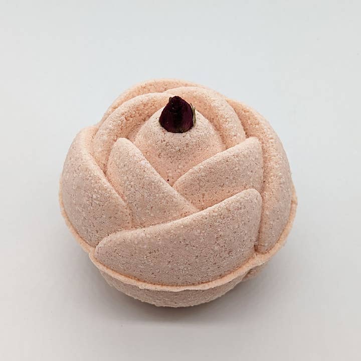 Cocoa Rose Bath Bomb for wholesale by Hyssop Beauty Apothecary